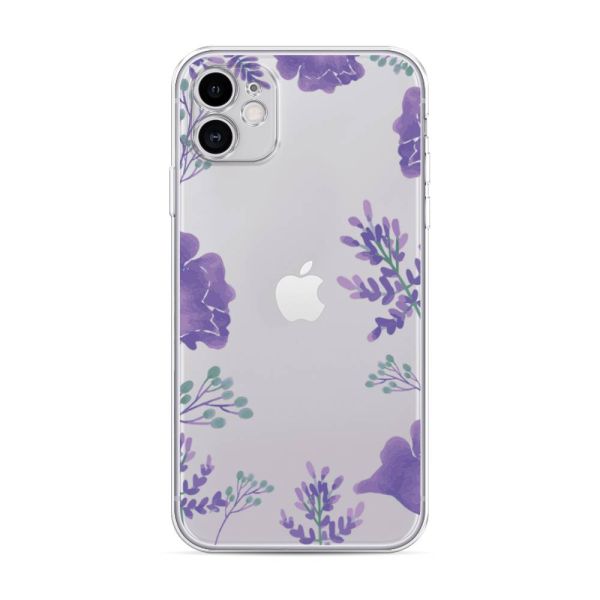 Silicone case Lilac flower frame for iPhone 11